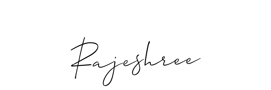 How to make Rajeshree signature? Allison_Script is a professional autograph style. Create handwritten signature for Rajeshree name. Rajeshree signature style 2 images and pictures png