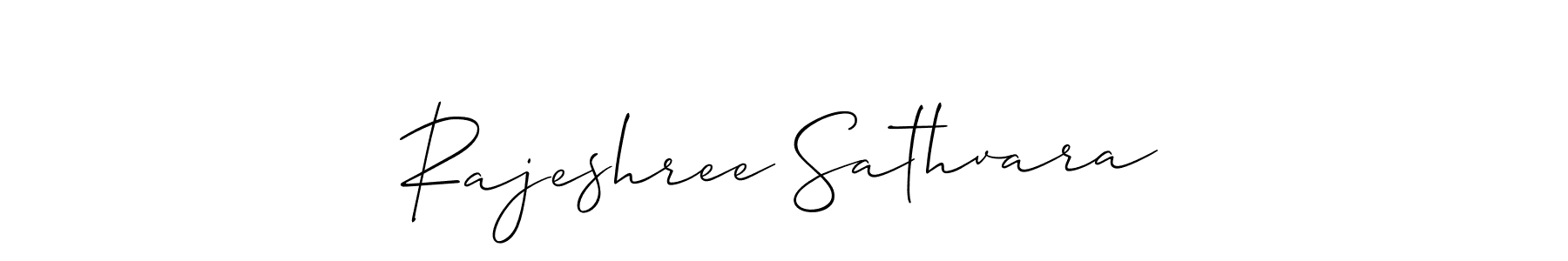 Design your own signature with our free online signature maker. With this signature software, you can create a handwritten (Allison_Script) signature for name Rajeshree Sathvara. Rajeshree Sathvara signature style 2 images and pictures png