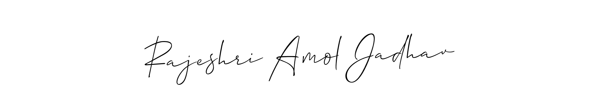 This is the best signature style for the Rajeshri Amol Jadhav name. Also you like these signature font (Allison_Script). Mix name signature. Rajeshri Amol Jadhav signature style 2 images and pictures png