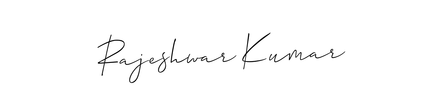 Allison_Script is a professional signature style that is perfect for those who want to add a touch of class to their signature. It is also a great choice for those who want to make their signature more unique. Get Rajeshwar Kumar name to fancy signature for free. Rajeshwar Kumar signature style 2 images and pictures png