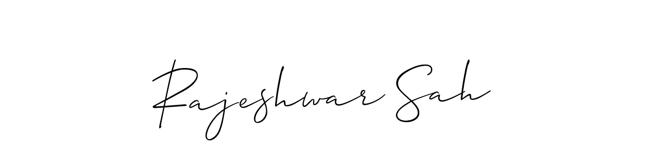 Make a beautiful signature design for name Rajeshwar Sah. With this signature (Allison_Script) style, you can create a handwritten signature for free. Rajeshwar Sah signature style 2 images and pictures png