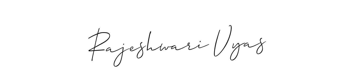 Also we have Rajeshwari Vyas name is the best signature style. Create professional handwritten signature collection using Allison_Script autograph style. Rajeshwari Vyas signature style 2 images and pictures png