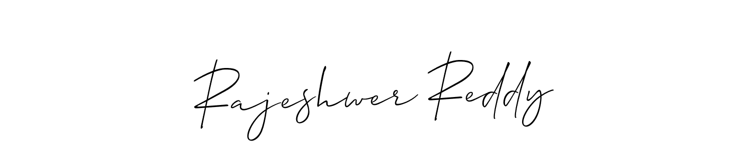 How to make Rajeshwer Reddy name signature. Use Allison_Script style for creating short signs online. This is the latest handwritten sign. Rajeshwer Reddy signature style 2 images and pictures png