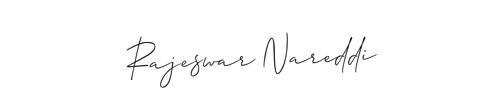 Rajeswar Nareddi stylish signature style. Best Handwritten Sign (Allison_Script) for my name. Handwritten Signature Collection Ideas for my name Rajeswar Nareddi. Rajeswar Nareddi signature style 2 images and pictures png
