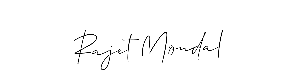 Also we have Rajet Mondal name is the best signature style. Create professional handwritten signature collection using Allison_Script autograph style. Rajet Mondal signature style 2 images and pictures png