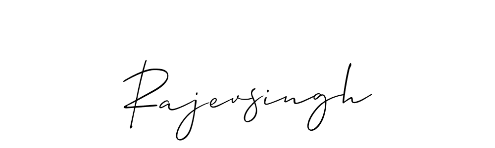 How to make Rajevsingh signature? Allison_Script is a professional autograph style. Create handwritten signature for Rajevsingh name. Rajevsingh signature style 2 images and pictures png