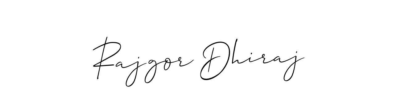 How to make Rajgor Dhiraj signature? Allison_Script is a professional autograph style. Create handwritten signature for Rajgor Dhiraj name. Rajgor Dhiraj signature style 2 images and pictures png