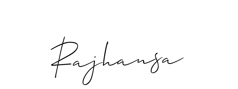 How to make Rajhansa signature? Allison_Script is a professional autograph style. Create handwritten signature for Rajhansa name. Rajhansa signature style 2 images and pictures png