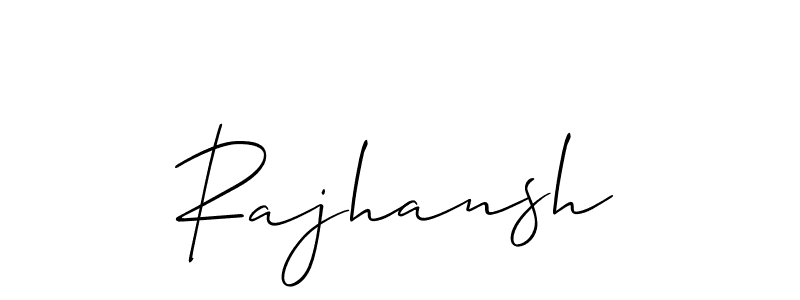 Design your own signature with our free online signature maker. With this signature software, you can create a handwritten (Allison_Script) signature for name Rajhansh. Rajhansh signature style 2 images and pictures png