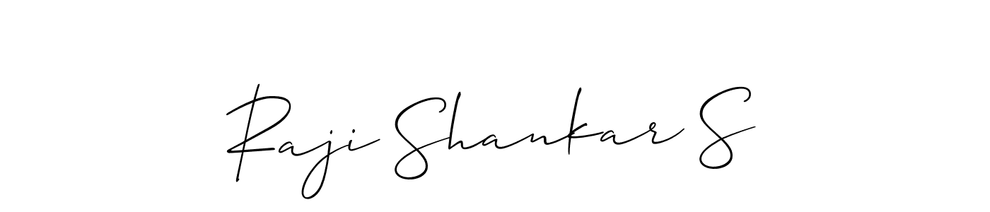 This is the best signature style for the Raji Shankar S name. Also you like these signature font (Allison_Script). Mix name signature. Raji Shankar S signature style 2 images and pictures png