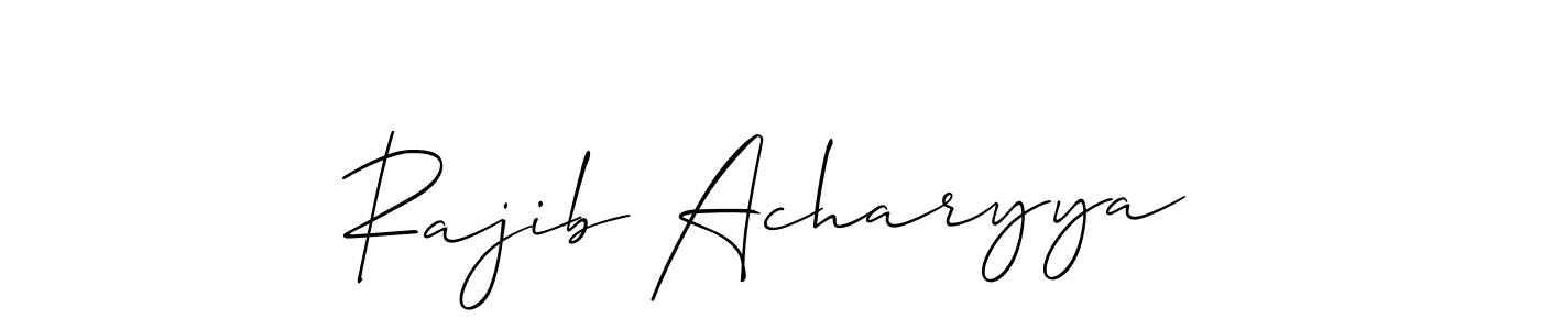 Make a short Rajib Acharyya signature style. Manage your documents anywhere anytime using Allison_Script. Create and add eSignatures, submit forms, share and send files easily. Rajib Acharyya signature style 2 images and pictures png