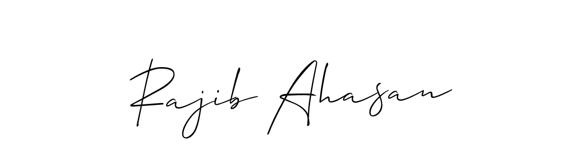 Rajib Ahasan stylish signature style. Best Handwritten Sign (Allison_Script) for my name. Handwritten Signature Collection Ideas for my name Rajib Ahasan. Rajib Ahasan signature style 2 images and pictures png