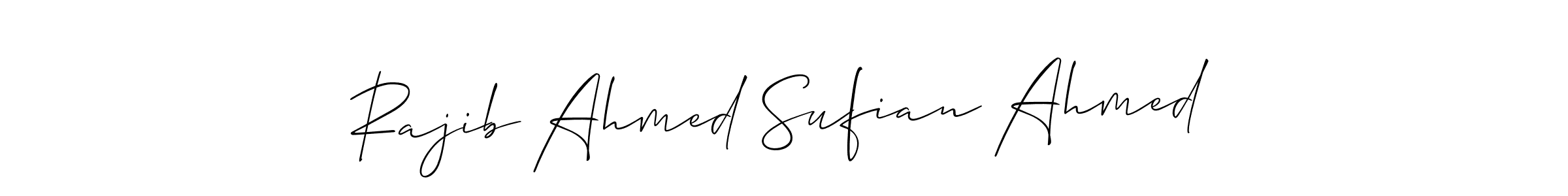 Make a short Rajib Ahmed Sufian Ahmed signature style. Manage your documents anywhere anytime using Allison_Script. Create and add eSignatures, submit forms, share and send files easily. Rajib Ahmed Sufian Ahmed signature style 2 images and pictures png