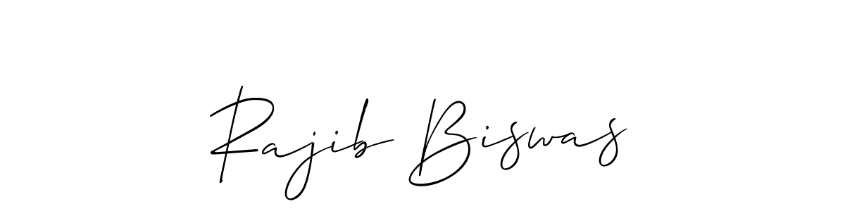 Create a beautiful signature design for name Rajib Biswas. With this signature (Allison_Script) fonts, you can make a handwritten signature for free. Rajib Biswas signature style 2 images and pictures png