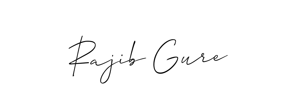 Make a beautiful signature design for name Rajib Gure. With this signature (Allison_Script) style, you can create a handwritten signature for free. Rajib Gure signature style 2 images and pictures png