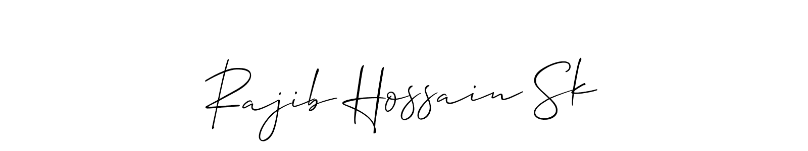 You should practise on your own different ways (Allison_Script) to write your name (Rajib Hossain Sk) in signature. don't let someone else do it for you. Rajib Hossain Sk signature style 2 images and pictures png