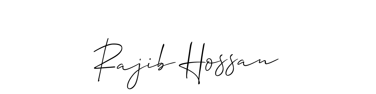 Create a beautiful signature design for name Rajib Hossan. With this signature (Allison_Script) fonts, you can make a handwritten signature for free. Rajib Hossan signature style 2 images and pictures png