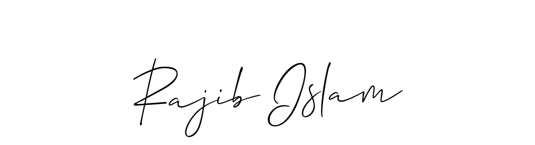 Make a beautiful signature design for name Rajib Islam. With this signature (Allison_Script) style, you can create a handwritten signature for free. Rajib Islam signature style 2 images and pictures png