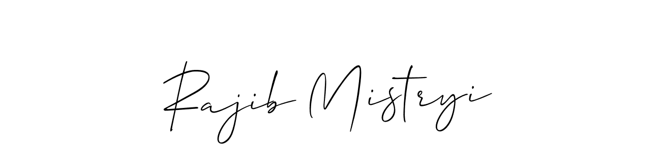 Allison_Script is a professional signature style that is perfect for those who want to add a touch of class to their signature. It is also a great choice for those who want to make their signature more unique. Get Rajib Mistryi name to fancy signature for free. Rajib Mistryi signature style 2 images and pictures png