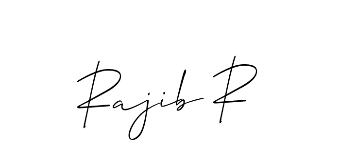 How to make Rajib R signature? Allison_Script is a professional autograph style. Create handwritten signature for Rajib R name. Rajib R signature style 2 images and pictures png