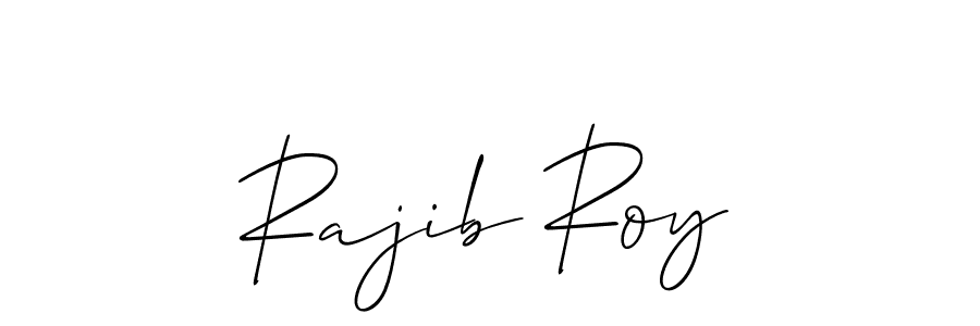 The best way (Allison_Script) to make a short signature is to pick only two or three words in your name. The name Rajib Roy include a total of six letters. For converting this name. Rajib Roy signature style 2 images and pictures png