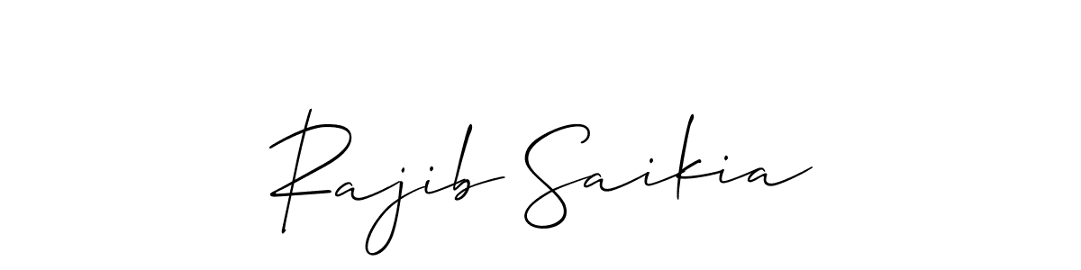 Make a beautiful signature design for name Rajib Saikia. With this signature (Allison_Script) style, you can create a handwritten signature for free. Rajib Saikia signature style 2 images and pictures png