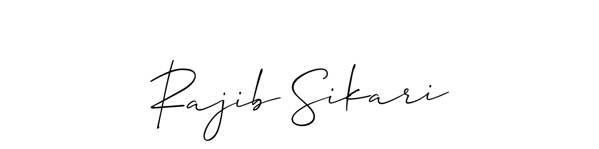 Similarly Allison_Script is the best handwritten signature design. Signature creator online .You can use it as an online autograph creator for name Rajib Sikari. Rajib Sikari signature style 2 images and pictures png