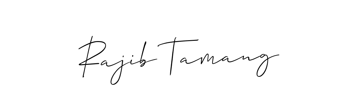 Also we have Rajib Tamang name is the best signature style. Create professional handwritten signature collection using Allison_Script autograph style. Rajib Tamang signature style 2 images and pictures png