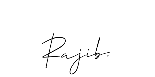 Design your own signature with our free online signature maker. With this signature software, you can create a handwritten (Allison_Script) signature for name Rajib.. Rajib. signature style 2 images and pictures png