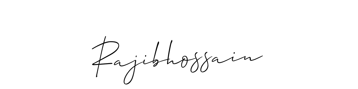 Design your own signature with our free online signature maker. With this signature software, you can create a handwritten (Allison_Script) signature for name Rajibhossain. Rajibhossain signature style 2 images and pictures png