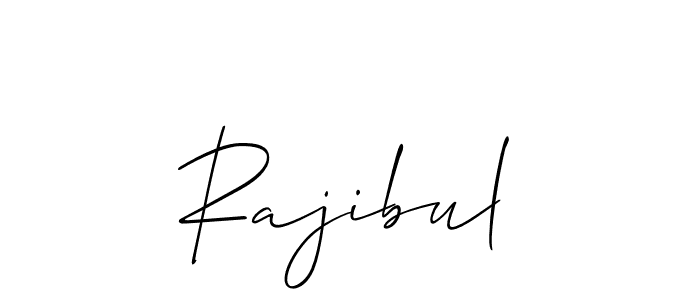 Also You can easily find your signature by using the search form. We will create Rajibul name handwritten signature images for you free of cost using Allison_Script sign style. Rajibul signature style 2 images and pictures png