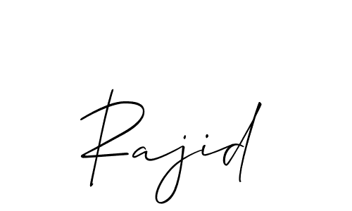 Also we have Rajid name is the best signature style. Create professional handwritten signature collection using Allison_Script autograph style. Rajid signature style 2 images and pictures png