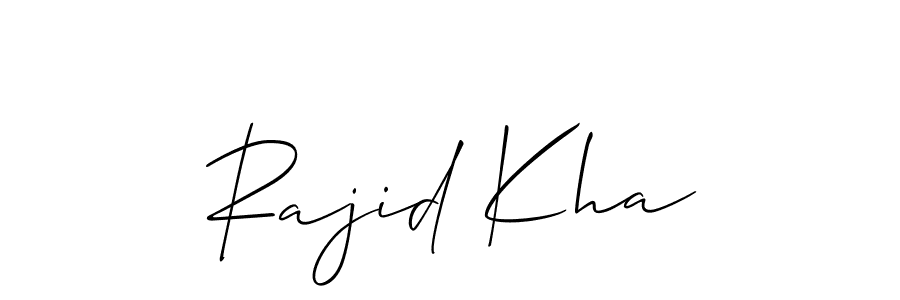 Design your own signature with our free online signature maker. With this signature software, you can create a handwritten (Allison_Script) signature for name Rajid Kha. Rajid Kha signature style 2 images and pictures png