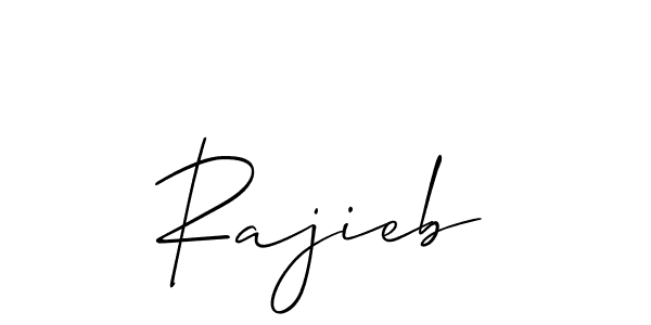 Create a beautiful signature design for name Rajieb. With this signature (Allison_Script) fonts, you can make a handwritten signature for free. Rajieb signature style 2 images and pictures png