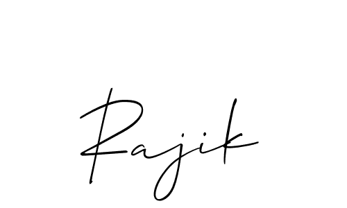 It looks lik you need a new signature style for name Rajik. Design unique handwritten (Allison_Script) signature with our free signature maker in just a few clicks. Rajik signature style 2 images and pictures png