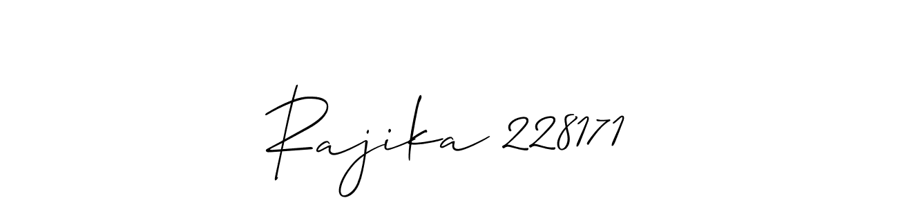 Make a short Rajika 228171 signature style. Manage your documents anywhere anytime using Allison_Script. Create and add eSignatures, submit forms, share and send files easily. Rajika 228171 signature style 2 images and pictures png