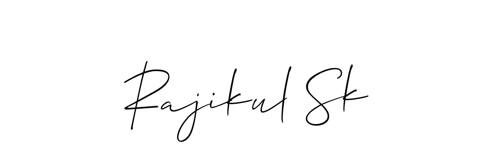 How to Draw Rajikul Sk signature style? Allison_Script is a latest design signature styles for name Rajikul Sk. Rajikul Sk signature style 2 images and pictures png