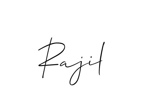 Similarly Allison_Script is the best handwritten signature design. Signature creator online .You can use it as an online autograph creator for name Rajil. Rajil signature style 2 images and pictures png