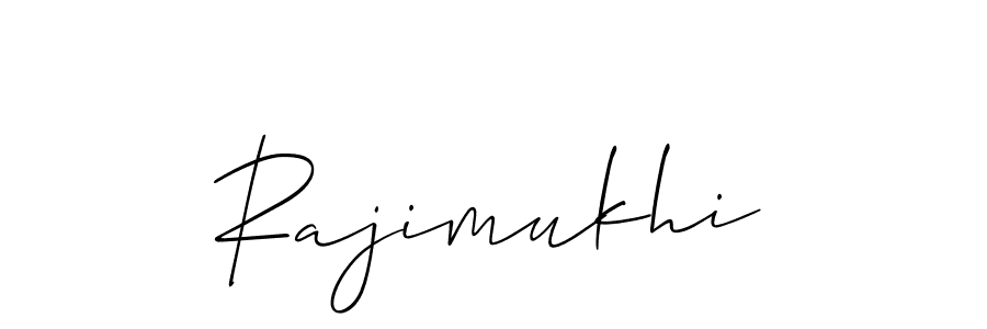 Make a beautiful signature design for name Rajimukhi. With this signature (Allison_Script) style, you can create a handwritten signature for free. Rajimukhi signature style 2 images and pictures png