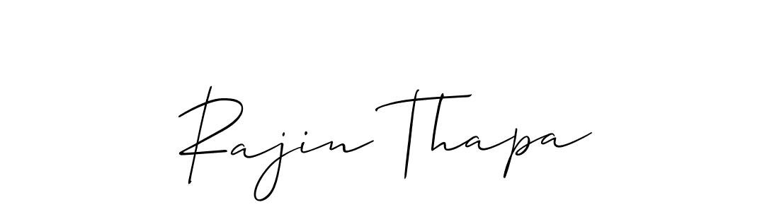 Allison_Script is a professional signature style that is perfect for those who want to add a touch of class to their signature. It is also a great choice for those who want to make their signature more unique. Get Rajin Thapa name to fancy signature for free. Rajin Thapa signature style 2 images and pictures png