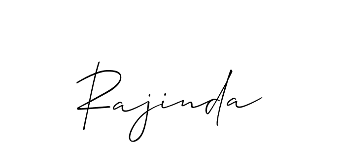 Design your own signature with our free online signature maker. With this signature software, you can create a handwritten (Allison_Script) signature for name Rajinda. Rajinda signature style 2 images and pictures png