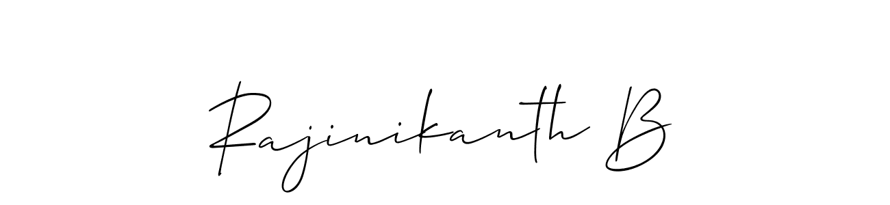 How to make Rajinikanth B signature? Allison_Script is a professional autograph style. Create handwritten signature for Rajinikanth B name. Rajinikanth B signature style 2 images and pictures png