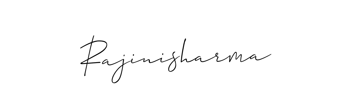 Make a short Rajinisharma signature style. Manage your documents anywhere anytime using Allison_Script. Create and add eSignatures, submit forms, share and send files easily. Rajinisharma signature style 2 images and pictures png