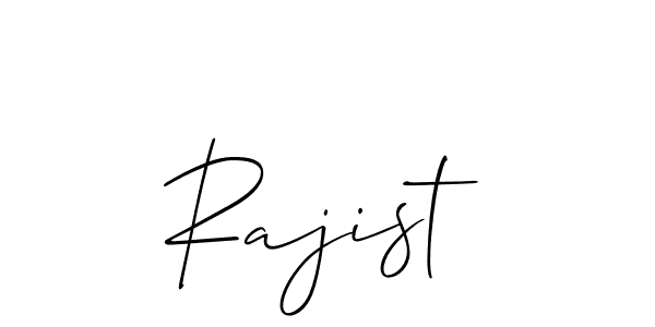 How to make Rajist signature? Allison_Script is a professional autograph style. Create handwritten signature for Rajist name. Rajist signature style 2 images and pictures png