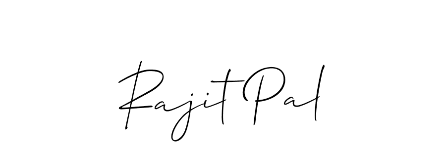 How to make Rajit Pal name signature. Use Allison_Script style for creating short signs online. This is the latest handwritten sign. Rajit Pal signature style 2 images and pictures png