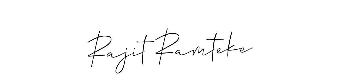 if you are searching for the best signature style for your name Rajit Ramteke. so please give up your signature search. here we have designed multiple signature styles  using Allison_Script. Rajit Ramteke signature style 2 images and pictures png