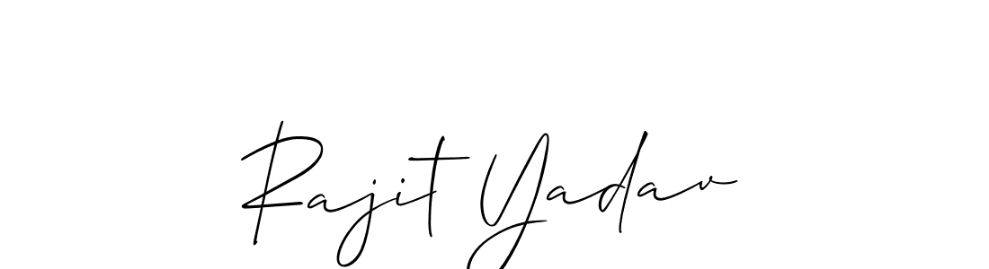 if you are searching for the best signature style for your name Rajit Yadav. so please give up your signature search. here we have designed multiple signature styles  using Allison_Script. Rajit Yadav signature style 2 images and pictures png