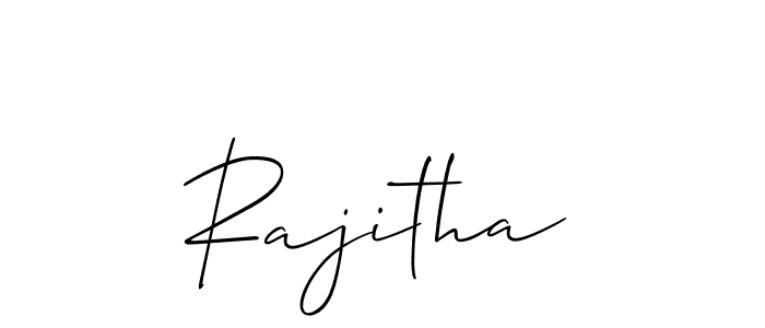 How to make Rajitha signature? Allison_Script is a professional autograph style. Create handwritten signature for Rajitha name. Rajitha signature style 2 images and pictures png