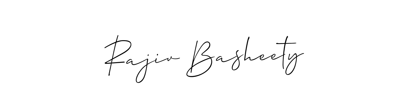 You should practise on your own different ways (Allison_Script) to write your name (Rajiv Basheety) in signature. don't let someone else do it for you. Rajiv Basheety signature style 2 images and pictures png