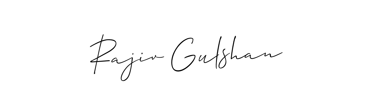 Rajiv Gulshan stylish signature style. Best Handwritten Sign (Allison_Script) for my name. Handwritten Signature Collection Ideas for my name Rajiv Gulshan. Rajiv Gulshan signature style 2 images and pictures png